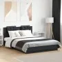 Bed frame with black engineered wood headboard 120x200 cm by , Beds and slatted bases - Ref: Foro24-3209927, Price: 179,78 €,...