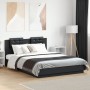 Estructura cama con cabecero madera ingeniería negro 120x200 cm de , Camas y somieres - Ref: Foro24-3209927, Precio: 187,89 €