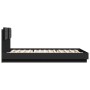 Bed frame with black engineered wood headboard 120x200 cm by , Beds and slatted bases - Ref: Foro24-3209927, Price: 181,92 €,...