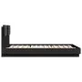 Bed frame with black engineered wood headboard 120x200 cm by , Beds and slatted bases - Ref: Foro24-3209927, Price: 179,78 €,...