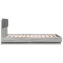 Sonoma gray engineered wood bed with headboard 135x190 cm by , Beds and slatted bases - Ref: Foro24-3209959, Price: 166,46 €,...