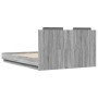 Sonoma-graues Holzwerkstoffbett mit Kopfteil 135 x 190 cm von , Betten und Lattenroste - Ref: Foro24-3209959, Preis: 168,43 €...