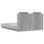Sonoma gray engineered wood bed with headboard 135x190 cm by , Beds and slatted bases - Ref: Foro24-3209959, Price: 166,46 €,...
