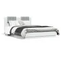 Estructura cama con cabecero madera ingeniería blanco 140x200cm de , Camas y somieres - Ref: Foro24-3209919, Precio: 173,30 €...