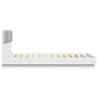 Estructura cama con cabecero madera ingeniería blanco 140x200cm de , Camas y somieres - Ref: Foro24-3209919, Precio: 176,20 €...