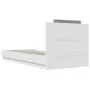 Estructura cama con cabecero madera ingeniería blanco 100x200cm de , Camas y somieres - Ref: Foro24-3209933, Precio: 155,64 €...
