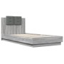 Sonoma-graues Holzwerkstoffbett mit Kopfteil 100 x 200 cm von , Betten und Lattenroste - Ref: Foro24-3209938, Preis: 157,61 €...