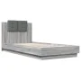 Sonoma gray engineered wood bed with headboard 100x200 cm by , Beds and slatted bases - Ref: Foro24-3209938, Price: 155,81 €,...