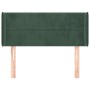 Cabecero de terciopelo verde oscuro 93x16x78/88 cm