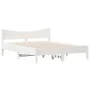 Estructura de cama con cabecero madera de pino blanco 150x200cm de , Camas y somieres - Ref: Foro24-3216367, Precio: 200,75 €...