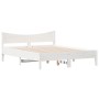 White pine wood bed frame with headboard 150x200cm by , Beds and slatted bases - Ref: Foro24-3216367, Price: 203,30 €, Discou...