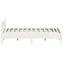 Estructura de cama con cabecero madera de pino blanco 150x200cm de , Camas y somieres - Ref: Foro24-3216367, Precio: 200,75 €...