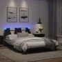 Bed frame with LED synthetic leather black white 120x200 cm by , Beds and slatted bases - Ref: Foro24-3214013, Price: 158,51 ...