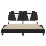 Bed frame with LED synthetic leather black white 120x200 cm by , Beds and slatted bases - Ref: Foro24-3214013, Price: 158,51 ...