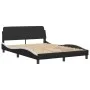 Bed frame with LED synthetic leather black white 120x200 cm by , Beds and slatted bases - Ref: Foro24-3214013, Price: 158,51 ...