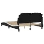 Bed frame with LED synthetic leather black white 120x200 cm by , Beds and slatted bases - Ref: Foro24-3214013, Price: 158,51 ...