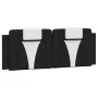Bed frame with LED synthetic leather black white 120x200 cm by , Beds and slatted bases - Ref: Foro24-3214013, Price: 158,51 ...