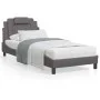 Bed frame with LED lights gray synthetic leather 90x190 cm by , Beds and slatted bases - Ref: Foro24-3213990, Price: 156,61 €...