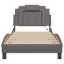 Bed frame with LED lights gray synthetic leather 90x190 cm by , Beds and slatted bases - Ref: Foro24-3213990, Price: 153,63 €...