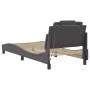 Bed frame with LED lights gray synthetic leather 90x190 cm by , Beds and slatted bases - Ref: Foro24-3213990, Price: 156,61 €...