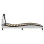 Bed frame with LED black white synthetic leather 100x200 cm by , Beds and slatted bases - Ref: Foro24-3214007, Price: 150,57 ...