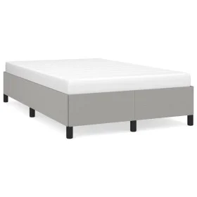 Light gray fabric bed frame 120x190 cm by , Beds and slatted bases - Ref: Foro24-379508, Price: 101,01 €, Discount: %