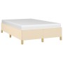 Cream fabric bed frame 120x190 cm by , Beds and slatted bases - Ref: Foro24-379520, Price: 96,36 €, Discount: %