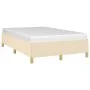 Cream fabric bed frame 120x190 cm by , Beds and slatted bases - Ref: Foro24-379520, Price: 94,90 €, Discount: %