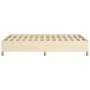 Cream fabric bed frame 120x190 cm by , Beds and slatted bases - Ref: Foro24-379520, Price: 94,90 €, Discount: %