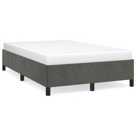 Dark gray velvet bed frame 120x190 cm by , Beds and slatted bases - Ref: Foro24-379529, Price: 110,96 €, Discount: %