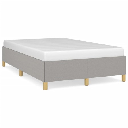 Light gray fabric bed frame 120x190 cm by , Beds and slatted bases - Ref: Foro24-379515, Price: 79,32 €, Discount: %