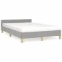 Bed frame with headboard light gray fabric 120x190 cm by , Beds and slatted bases - Ref: Foro24-379534, Price: 122,04 €, Disc...