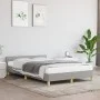 Bed frame with headboard light gray fabric 120x190 cm by , Beds and slatted bases - Ref: Foro24-379534, Price: 122,04 €, Disc...