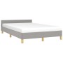 Bed frame with headboard light gray fabric 120x190 cm by , Beds and slatted bases - Ref: Foro24-379534, Price: 115,65 €, Disc...