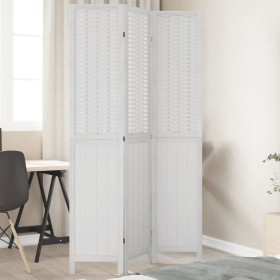 White Paulownia solid wood 3-panel dividing screen by , Room dividers - Ref: Foro24-358719, Price: 103,30 €, Discount: %