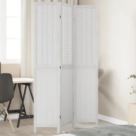 White Paulownia solid wood 3-panel dividing screen by , Room dividers - Ref: Foro24-358719, Price: 95,01 €, Discount: %