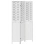 Biombo separador de 3 paneles madera maciza Paulownia blanco de , Divisores de ambientes - Ref: Foro24-358719, Precio: 112,02...