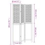 3-teilige Trennwand aus weißem Paulownia-Massivholz von , Raumteiler - Ref: Foro24-358719, Preis: 104,64 €, Rabatt: %