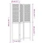 White Paulownia solid wood 3-panel dividing screen by , Room dividers - Ref: Foro24-358719, Price: 95,01 €, Discount: %