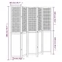White Paulownia solid wood 5-panel dividing screen by , Room dividers - Ref: Foro24-358727, Price: 151,07 €, Discount: %