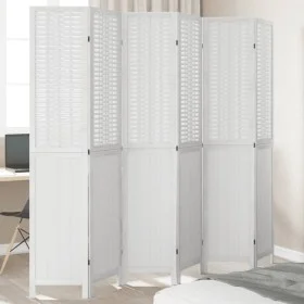White Paulownia solid wood 6-panel dividing screen by , Room dividers - Ref: Foro24-358731, Price: 188,78 €, Discount: %