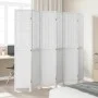 Biombo separador de 6 paneles madera maciza Paulownia blanco de , Divisores de ambientes - Ref: Foro24-358731, Precio: 188,78...