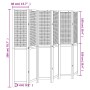 Biombo separador de 6 paneles madera maciza Paulownia blanco de , Divisores de ambientes - Ref: Foro24-358731, Precio: 205,29...