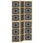 Divider screen 3 panels solid Paulownia wood brown black by , Room dividers - Ref: Foro24-358799, Price: 95,41 €, Discount: %