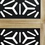 Divider screen 3 panels solid Paulownia wood brown black by , Room dividers - Ref: Foro24-358799, Price: 95,41 €, Discount: %