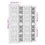 Divider screen 4 panels solid Paulownia wood brown black by , Room dividers - Ref: Foro24-358802, Price: 121,13 €, Discount: %