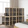 Divider screen 6 panels solid Paulownia wood brown black by , Room dividers - Ref: Foro24-358809, Price: 173,65 €, Discount: %