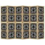 Divider screen 6 panels solid Paulownia wood brown black by , Room dividers - Ref: Foro24-358809, Price: 173,65 €, Discount: %