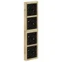 Trennwand 6 Paneele aus massivem Paulownia-Holz braun schwarz von , Raumteiler - Ref: Foro24-358809, Preis: 149,04 €, Rabatt: %