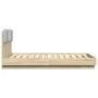 Bed frame with headboard LED lights Sonoma oak 120x190 cm by , Beds and slatted bases - Ref: Foro24-3210054, Price: 175,90 €,...